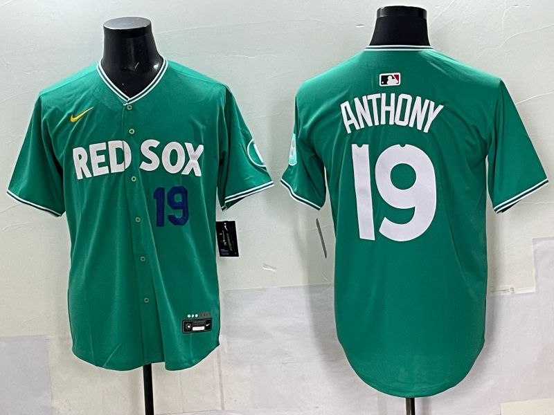 Men 2025 Boston Red Sox 19 Anthony Drak Green Joint Name Nike MLB Jersey 035